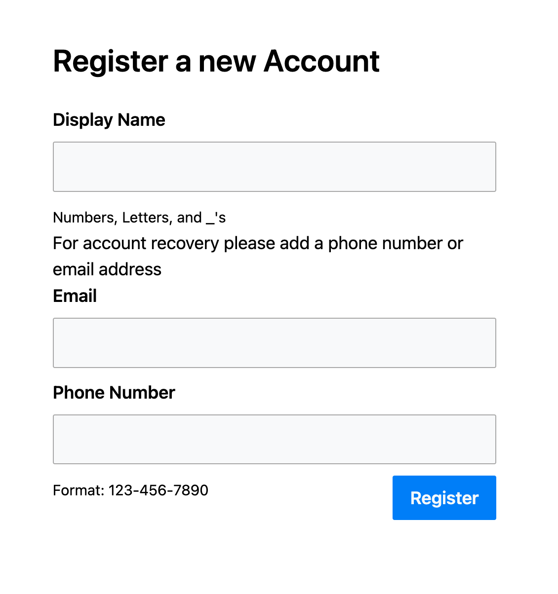 OAuth Registration