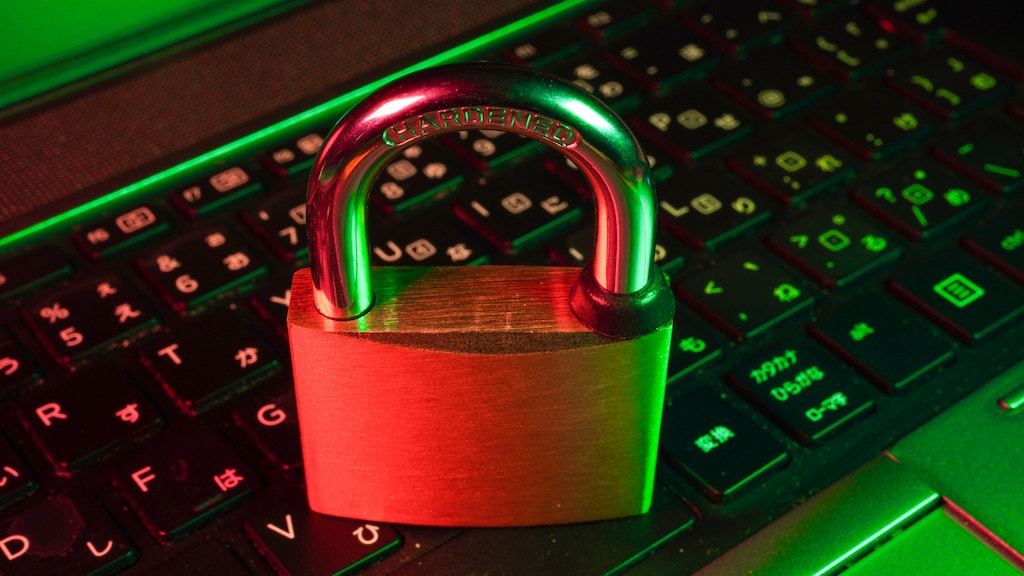 Padlock on a keyboard